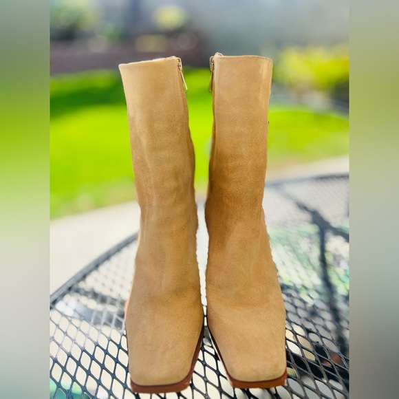 Sam Edelman Ivette Sesame Suede Block Heel Booties I3314L2250 size 9 - Picture 11 of 12